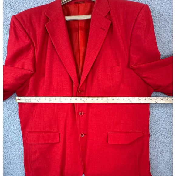 JP Designed In Italy Santa Suit Mens 52R Jacket 48x29 Pants Red - Picture 16 of 16